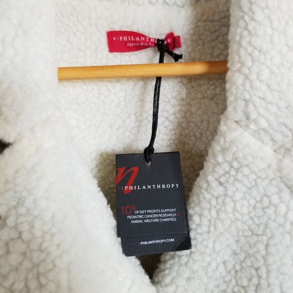 Philanthropy Faux Fur Leopard Sherpa Jacket, SM - Picture 5 of 10